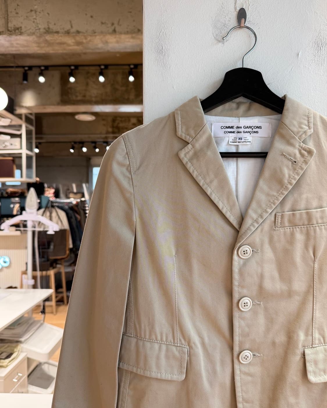 꼼데가르송 베이지 코튼 트윌 케이프  상품이미지4