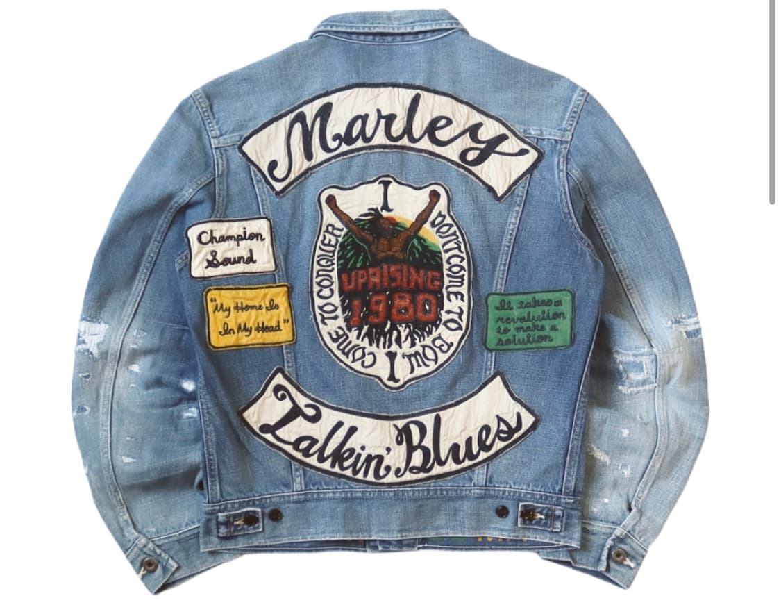 캐피탈 밥 말리 데님 자켓 42사이즈 상품이미지1