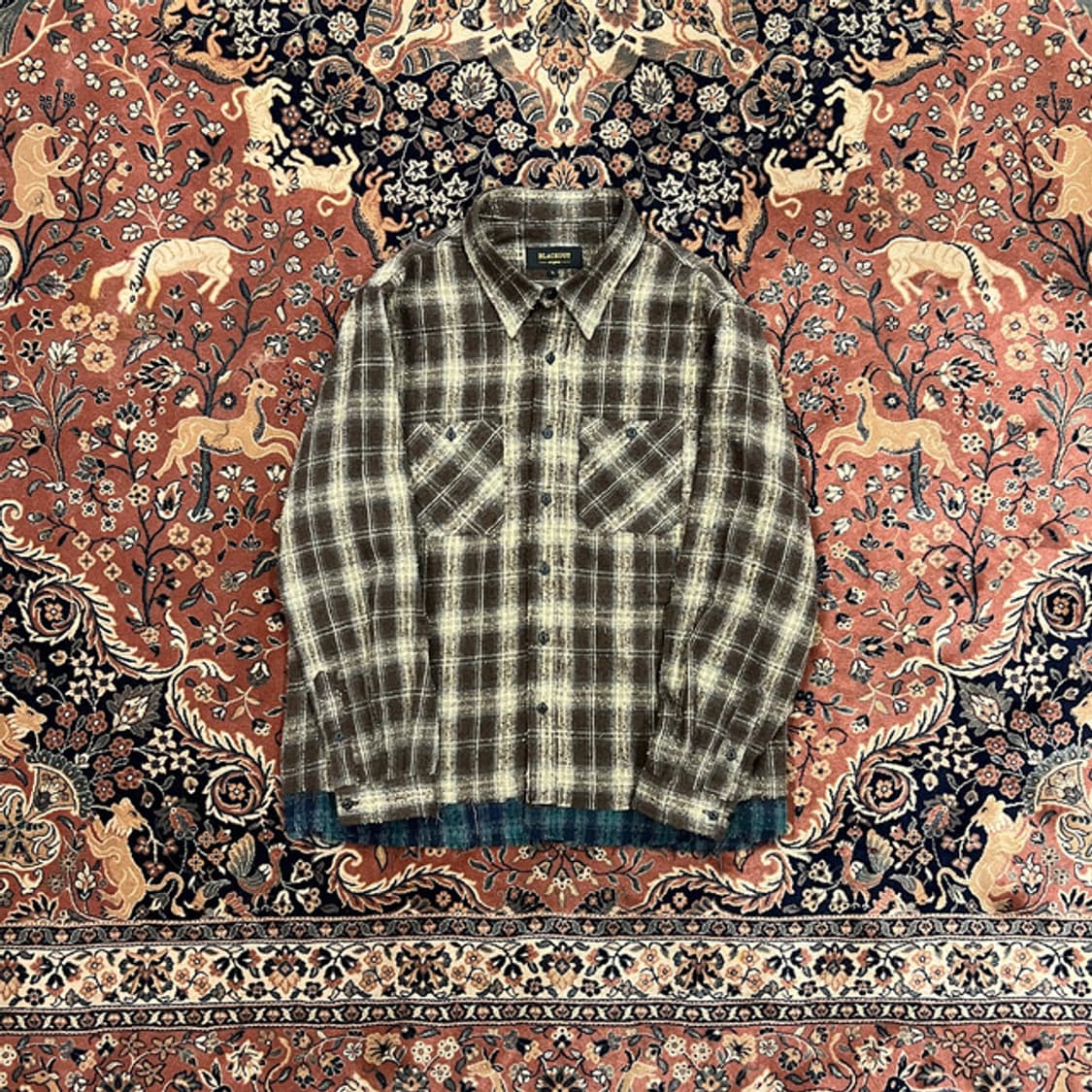 블랙아웃 브라운 셔츠 XL 상품이미지1