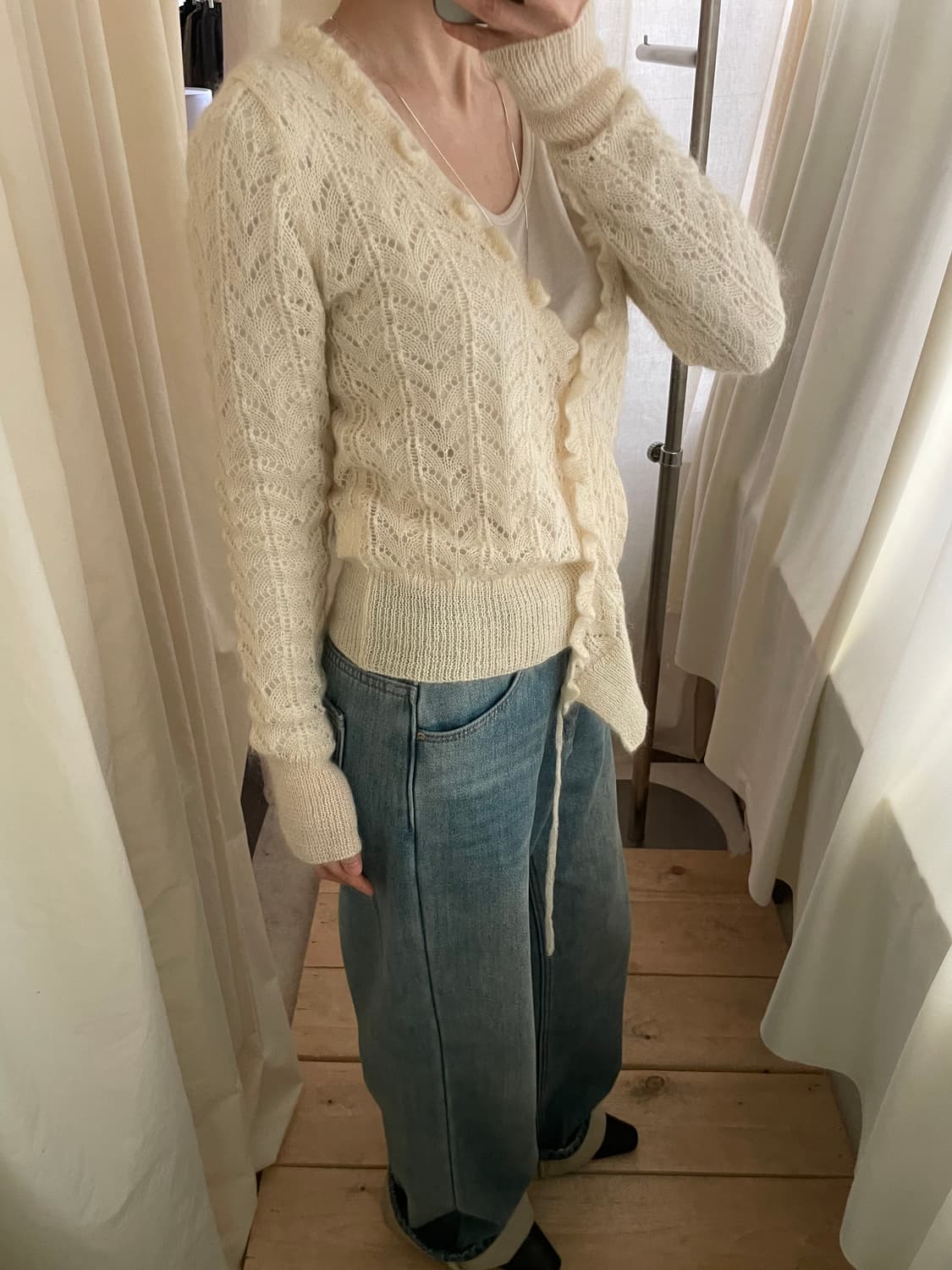 vintage frill crochet wrap cardigan 상품이미지10