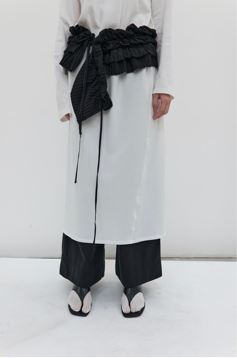 낫띵에브리띵 PLEATED SHORT LAYERED SKIRT 상품이미지1