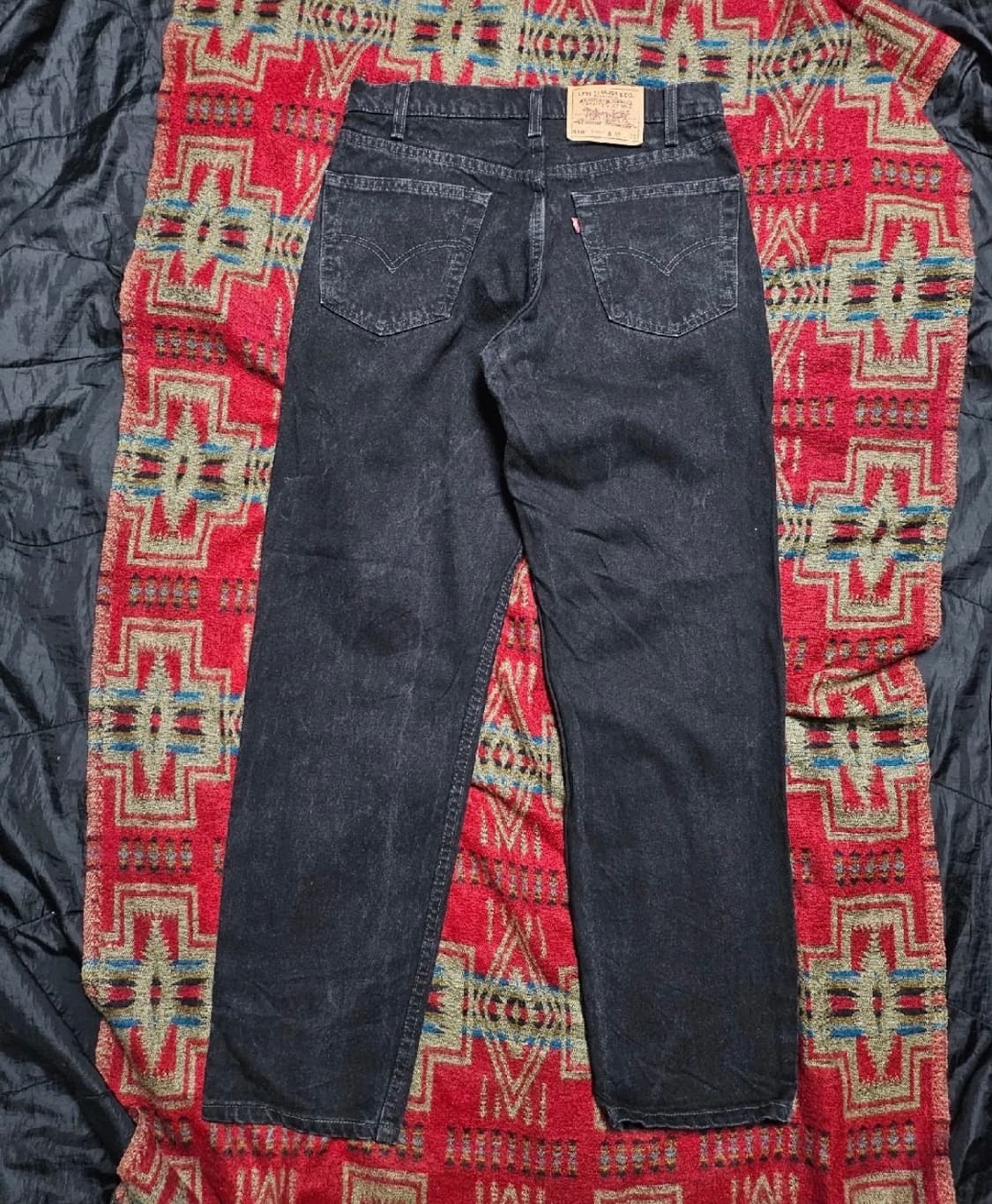 90년대 9Os USA생산 리바이스 550 블랙진 33 상품이미지3