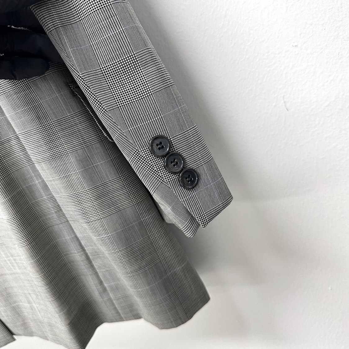 브룩스브라더스 울 블렌드 글렌 체크 블레이저 자켓 그레이 상품이미지4