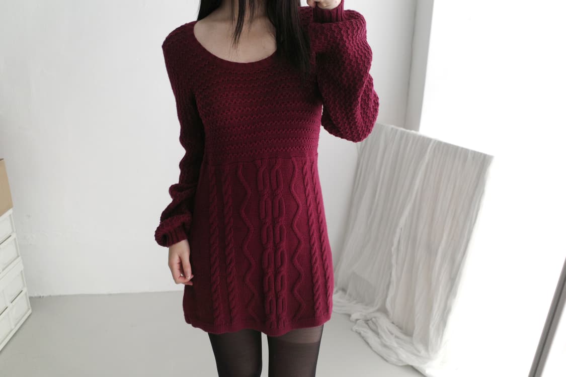 deep U-neck long knit  상품이미지6