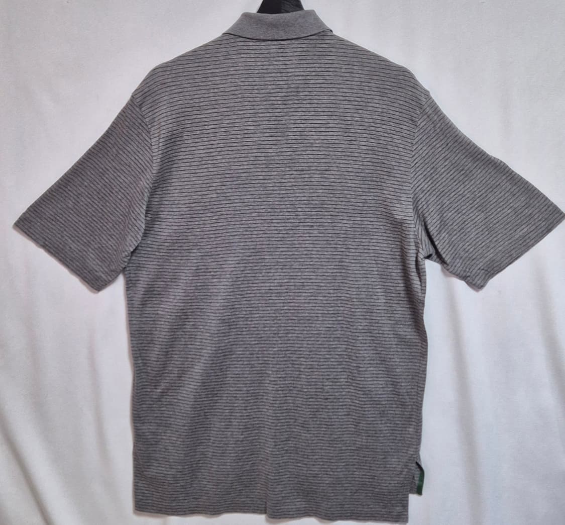 오버핏 S ) 폴로 골프 그레이 스트라이프 PK 반팔티 상품이미지2