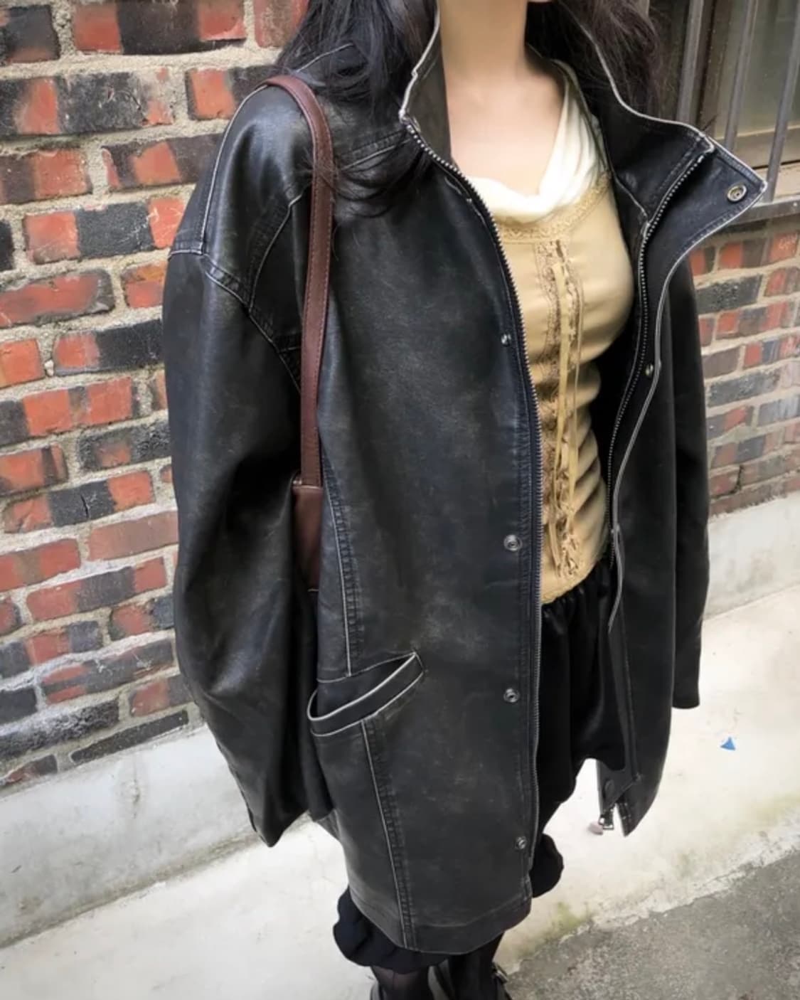 빈티지 레더 자켓  상품이미지1