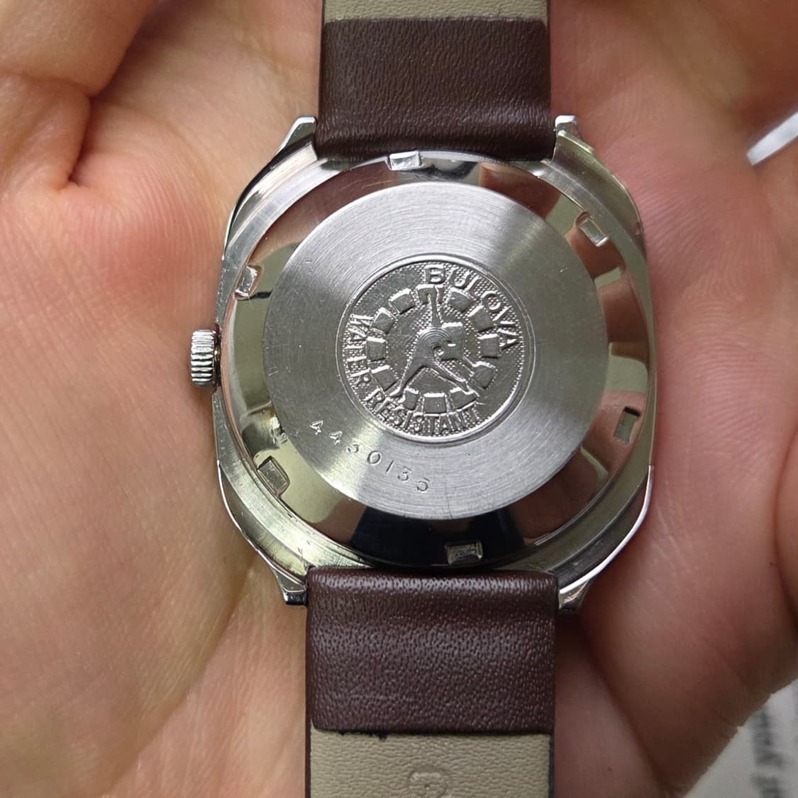 빈티지 부로바 사각탱크형 오리지널 실버판 데이데이트 오토매틱  상품이미지8