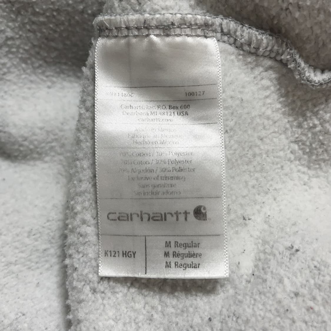 [정품] 칼하트 그레이 오리지널핏 기모 후드티 [ M ] 상품이미지5