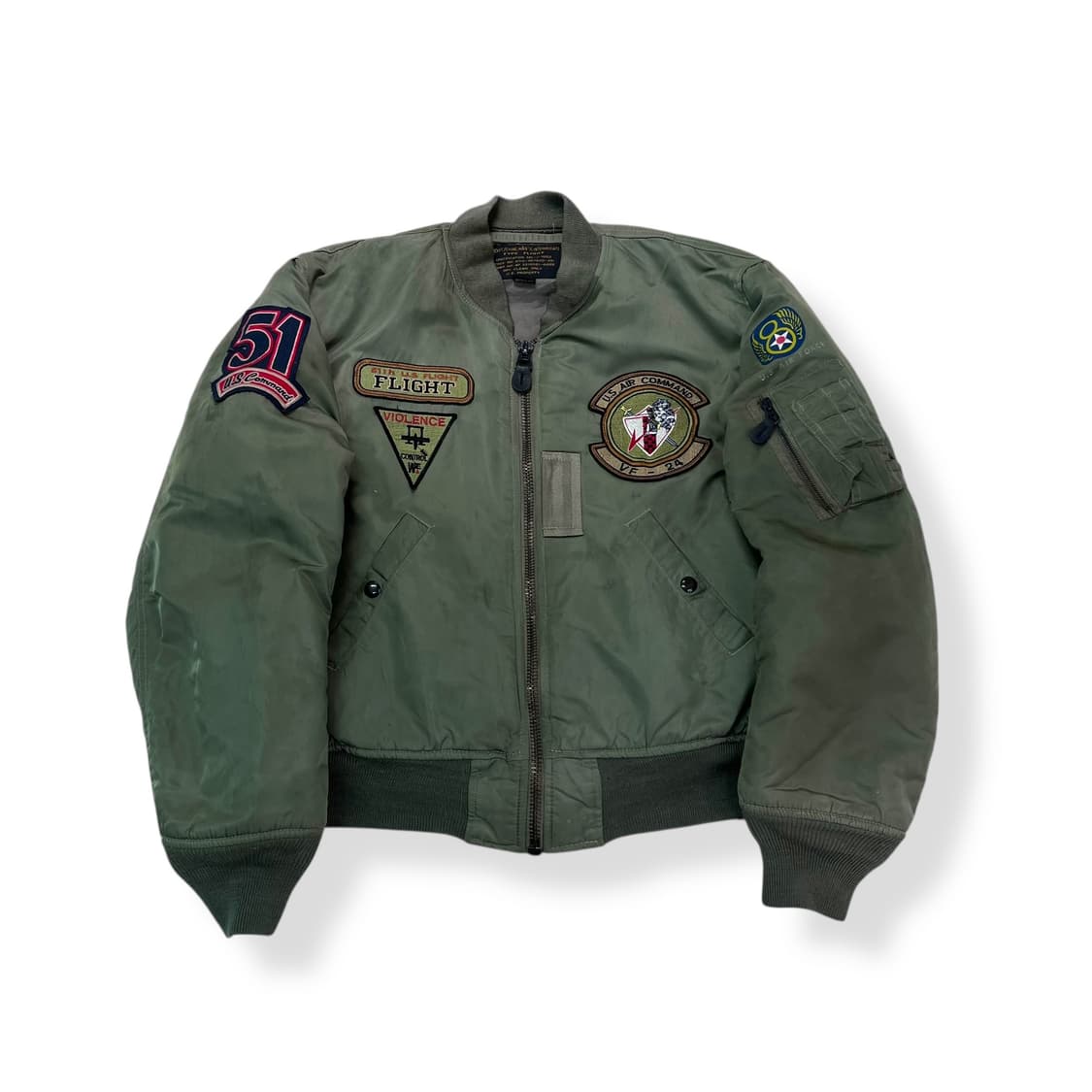 100 00s 빈티지 패치 ma-1 자켓 상품이미지1