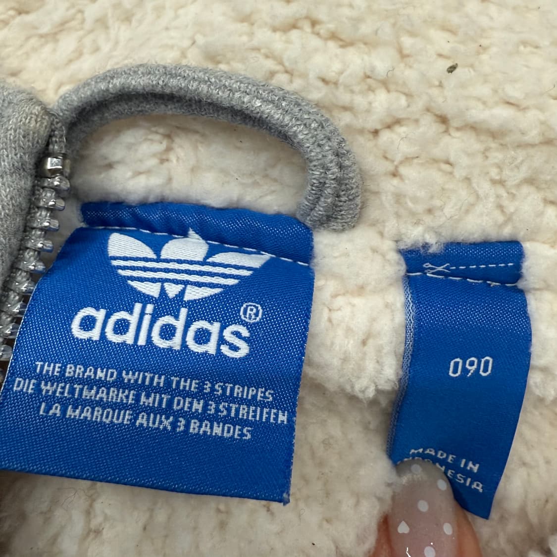 아디다스 그레이 양털 후드집업 90 상품이미지5