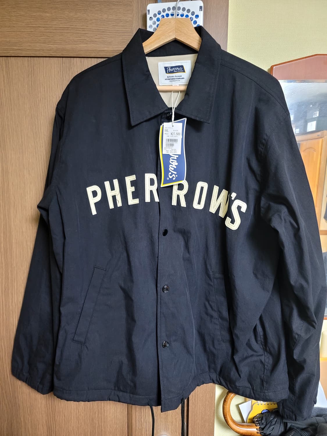 새상품 26SS 페로우즈 코치자켓 블랙 xxl 상품이미지4