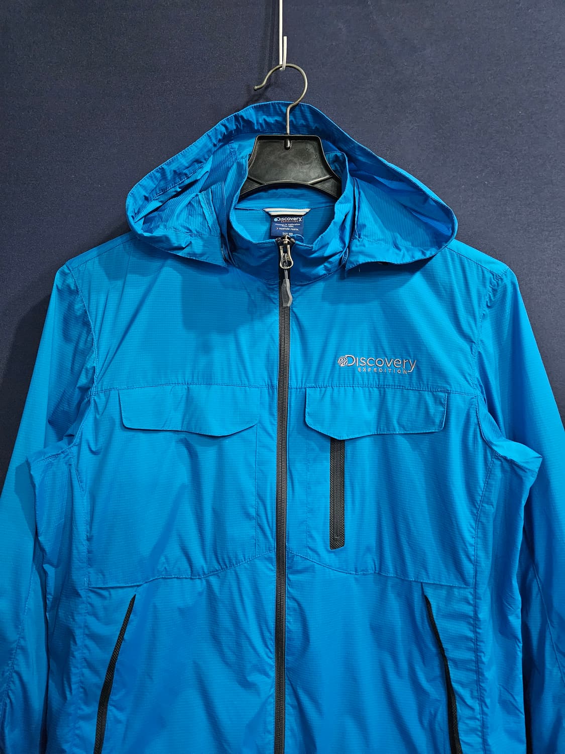 디스커버리 블루 남성 100 홑겹 바람막이 자켓  상품이미지7