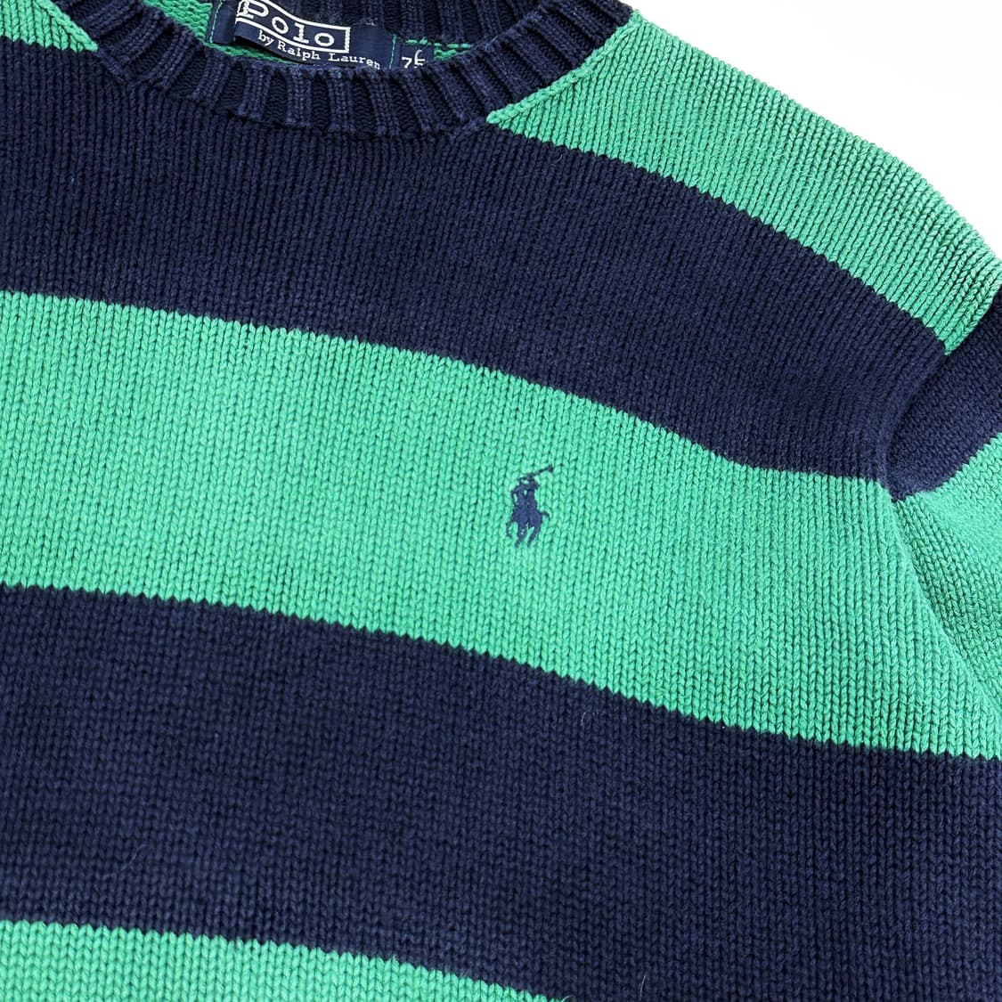 폴로 랄프로렌 걸즈 스트라이프 라운드넥 니트 실측 여성S 상품이미지3