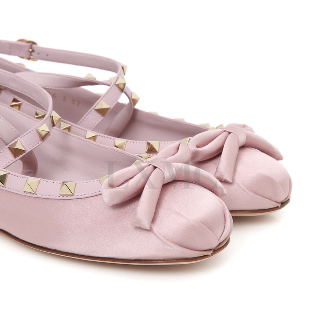 발렌티노 락스터드 새틴 발레리나 플랫 슈즈 4W2S0HB6 상품이미지8