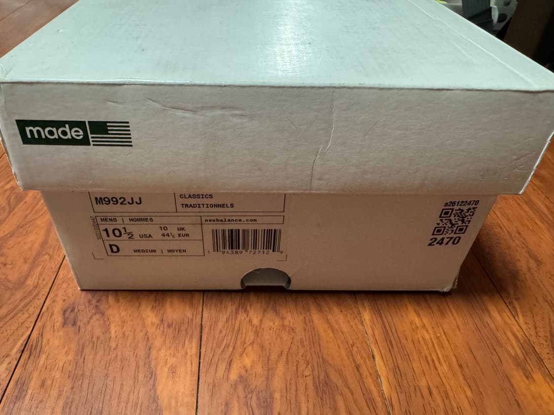 뉴발란스 x jjjjound 992 모시그린 새상품 상품이미지4