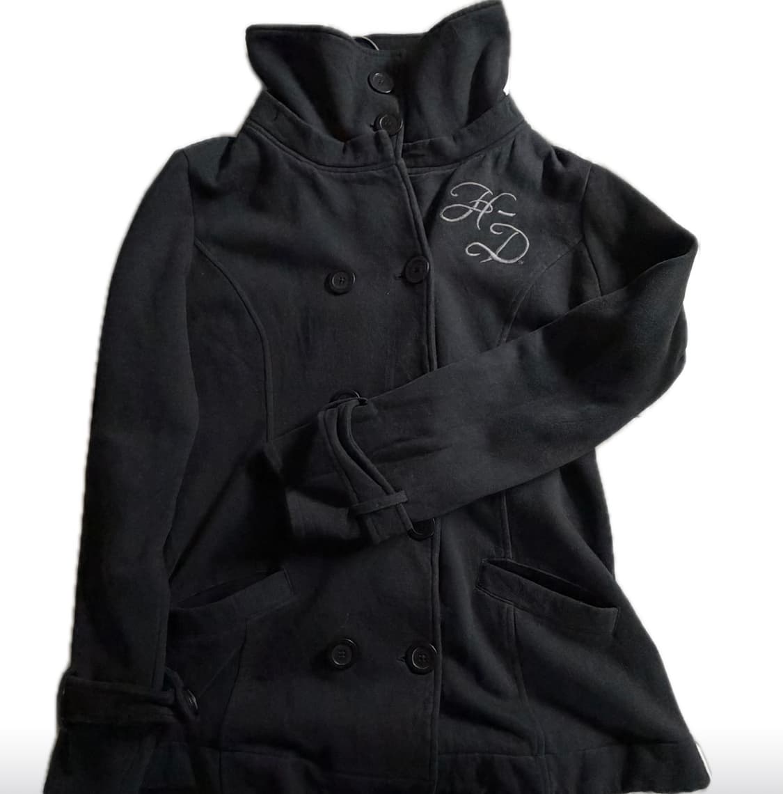 할리데이비슨 투버튼 하이넥 코트 상품이미지1