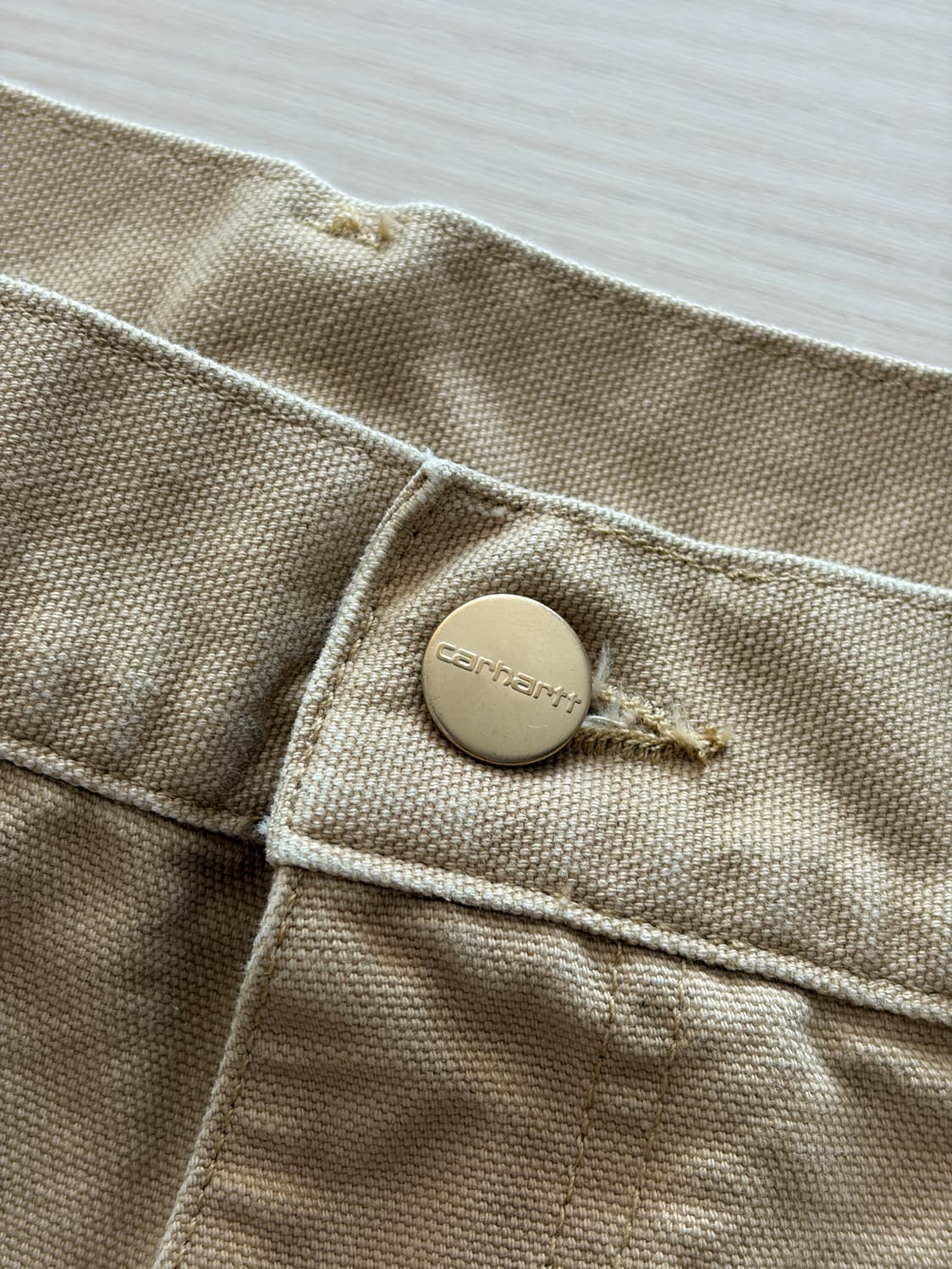칼하트 WIP 워크웨어 더블니 베이지 카펜터 팬츠 33 상품이미지4