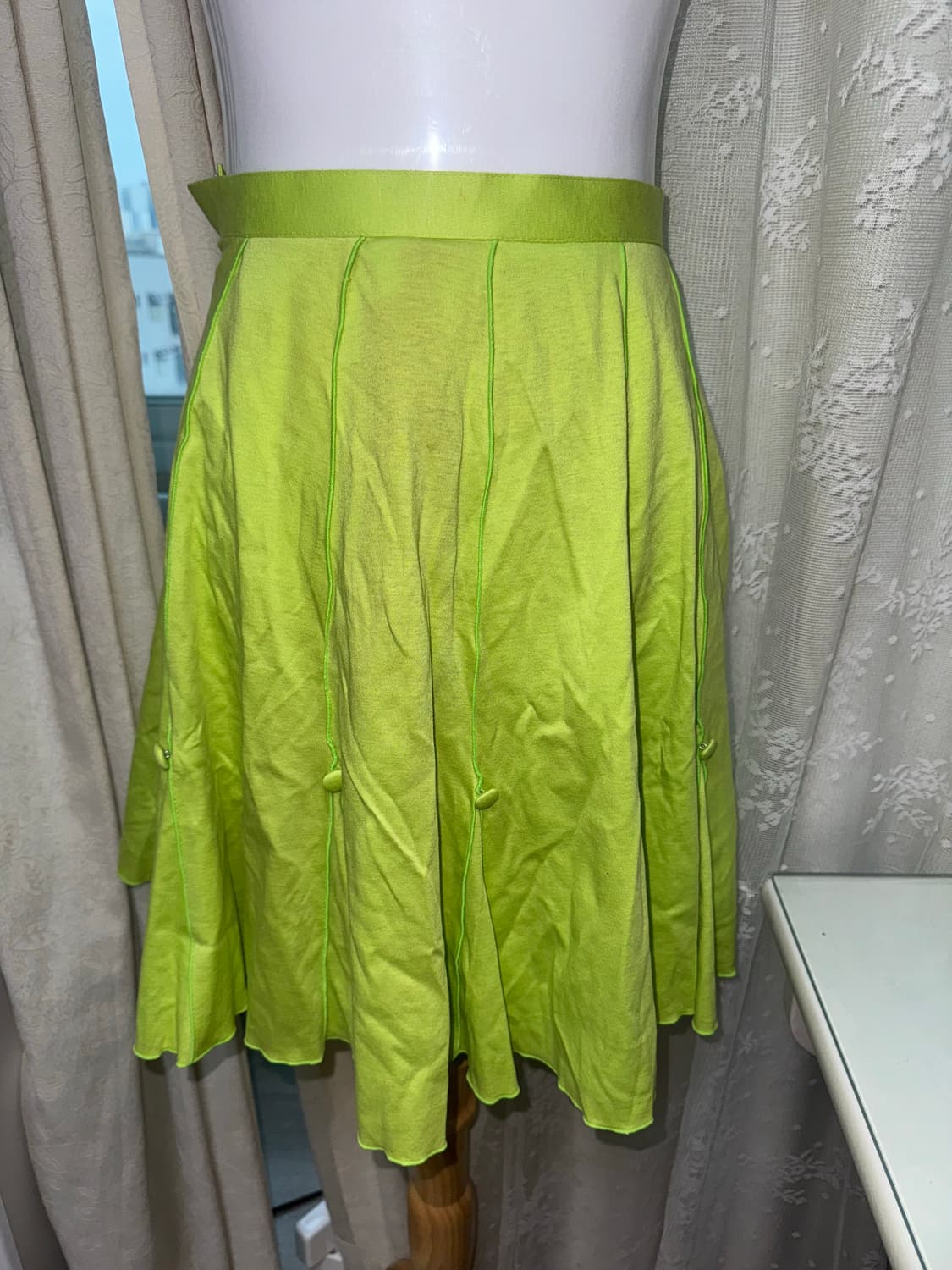 Vintage lime midiskirt 상품이미지2