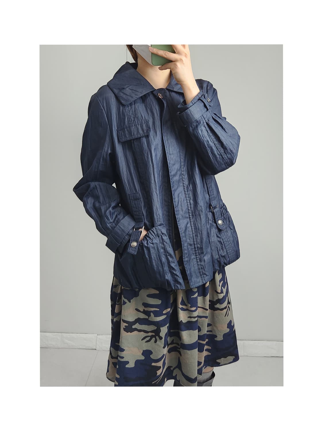 셔링 바람막이 자켓 상품이미지1