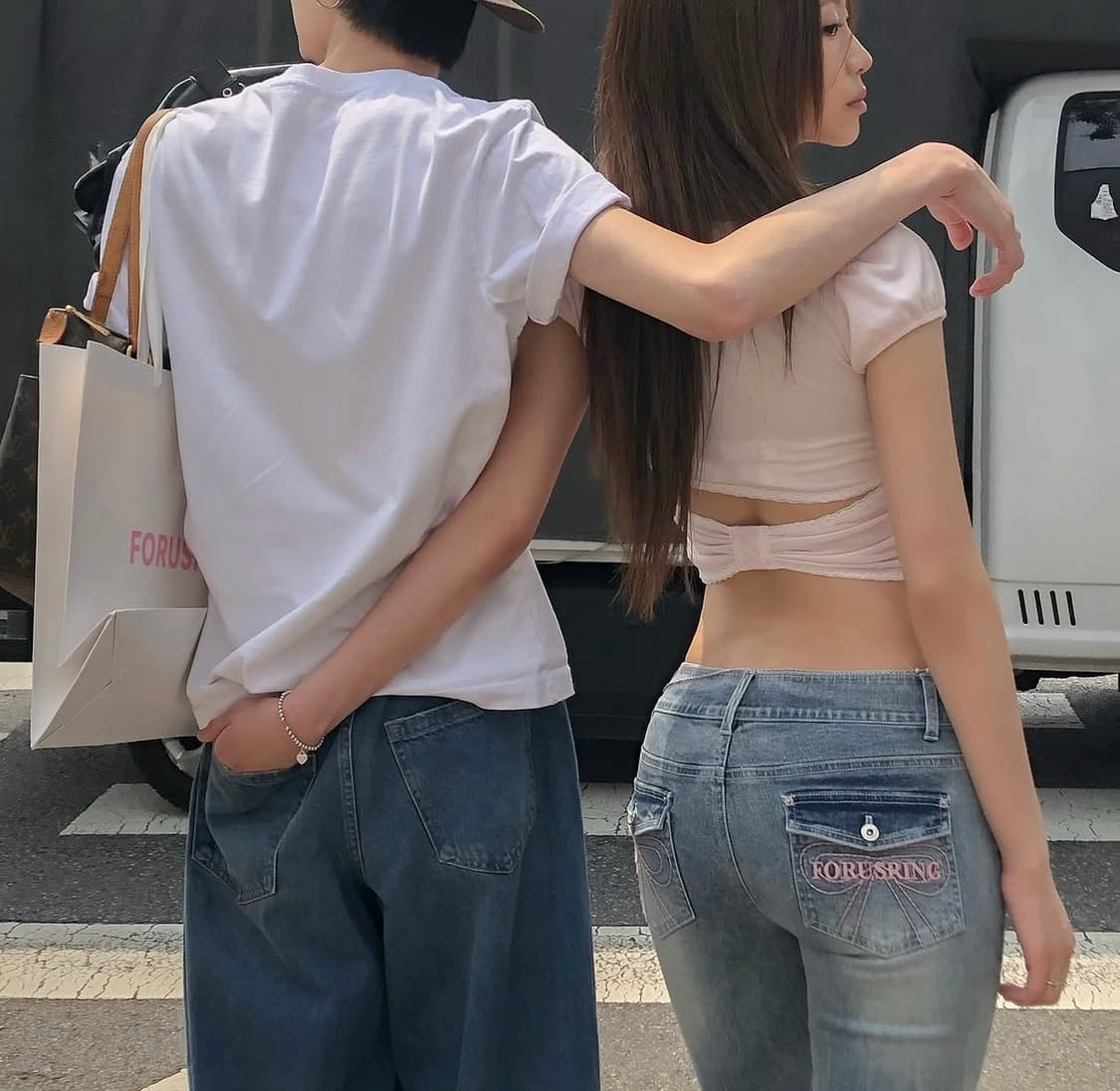 포어링 forusring 백리본 퍼프티 화이트🤍 상품이미지2