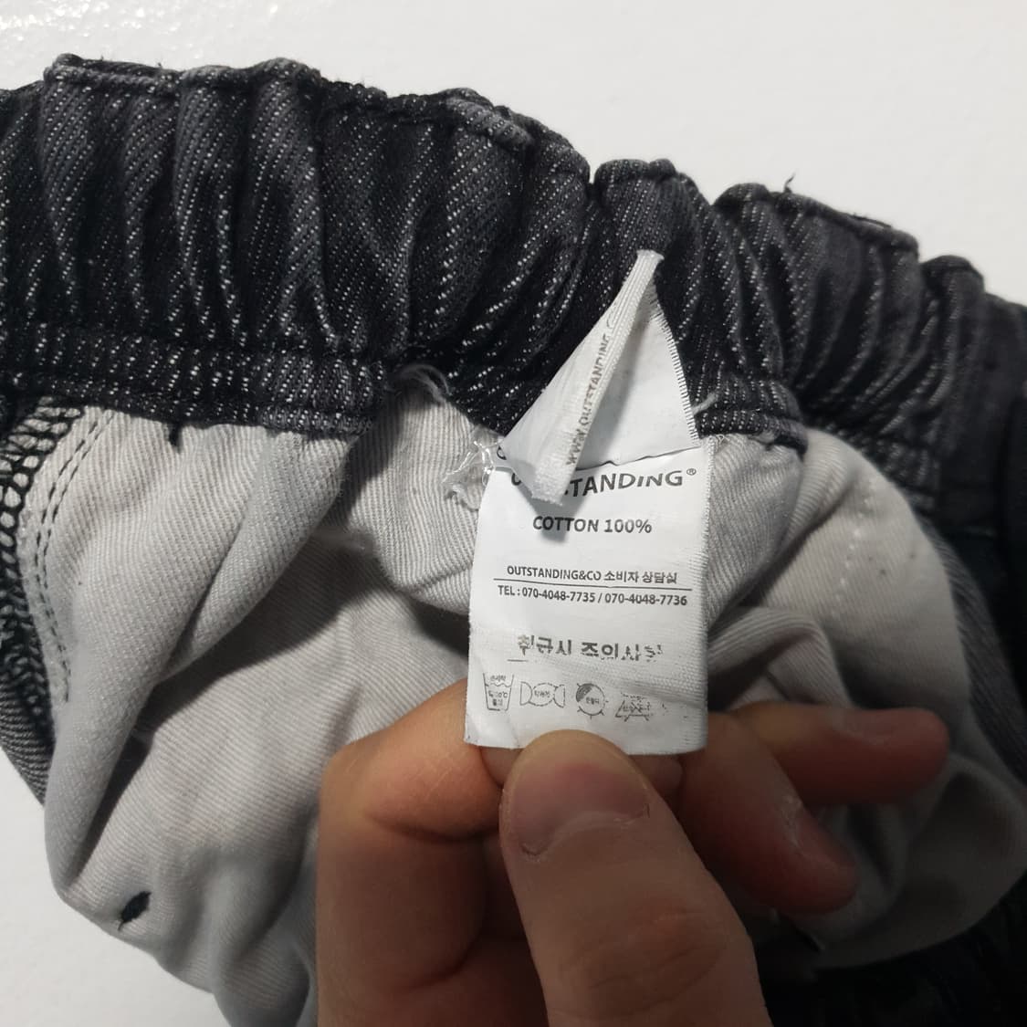 아웃스탠딩 신형 23FW M65 와이드 흑청 데님 카고 팬츠 블랙 1 상품이미지6