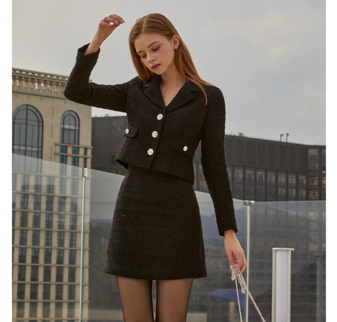 (소개팅 백전백승) 이바나헬싱키 트위드 셋업:: Valoisa tweed 상품이미지1