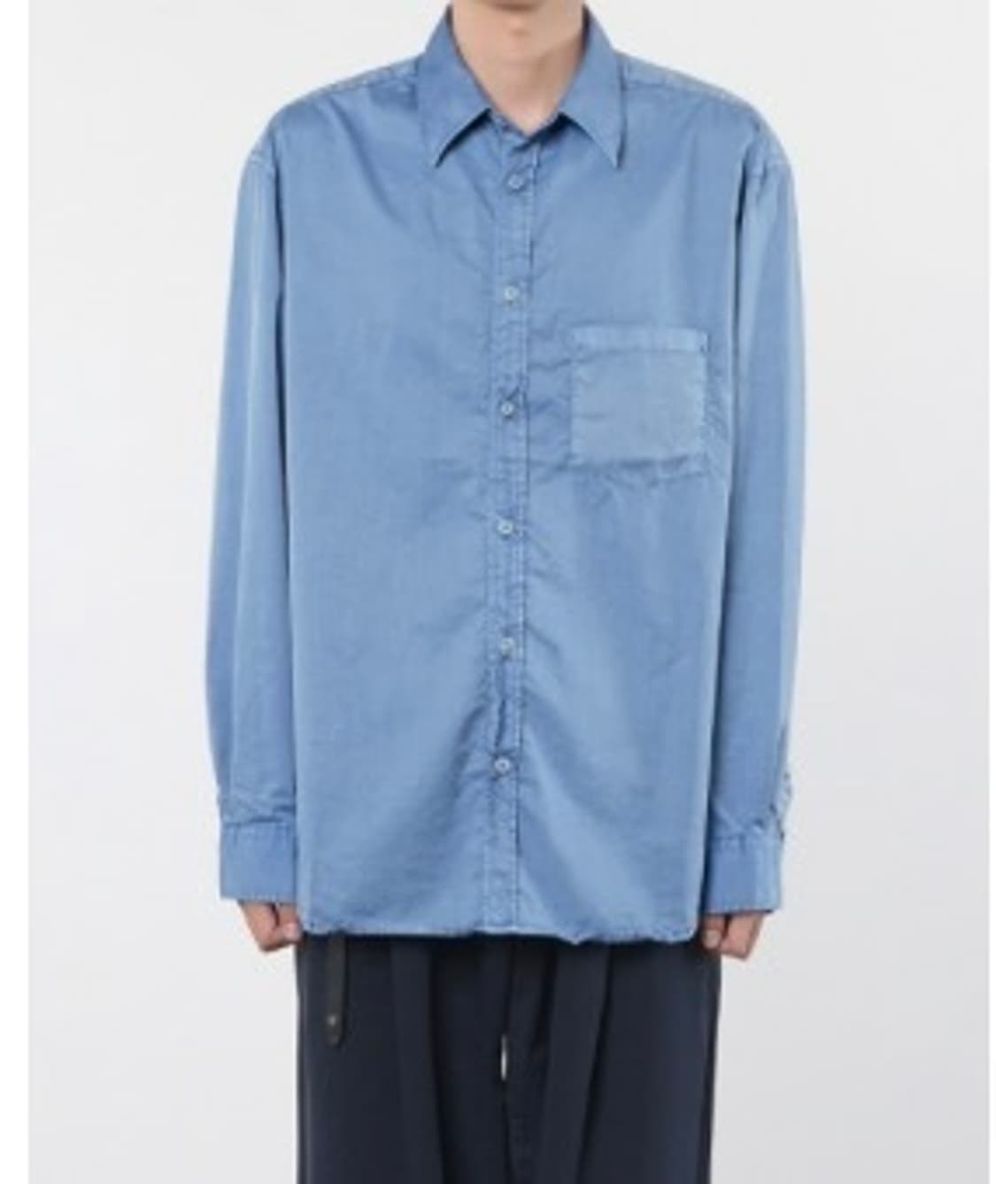 이얼즈어고 사틴 타입라이터 오버다이드 셔츠 상품이미지1