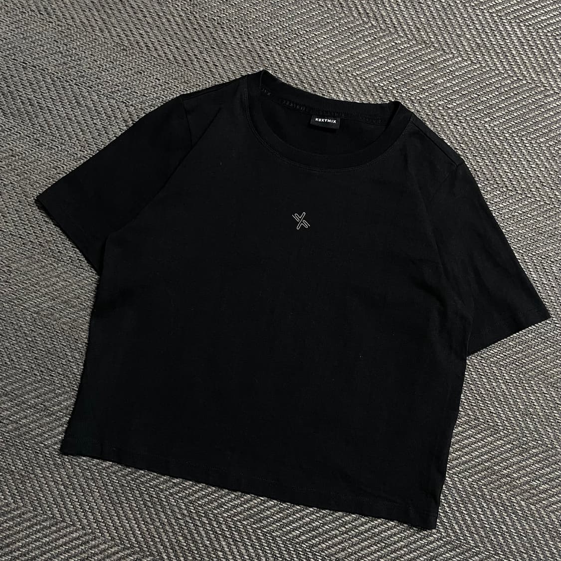 젝시믹스 센터로고 크롭 반팔 티셔츠y 5250 상품이미지1