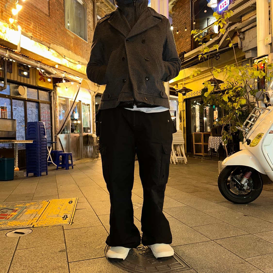 6 Pocket Wide Cargo Pants (dust/black) 상품이미지1