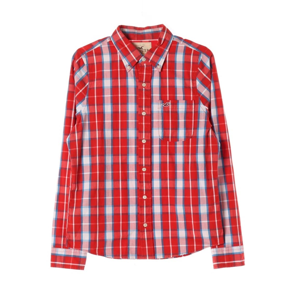 홀리스터 클래식 레드 체크 버튼다운 셔츠 M 상품이미지1
