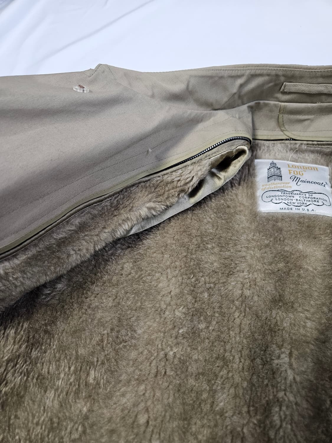 런던포그 퍼 트렌치코트 맥코트 빈티지 M 상품이미지6