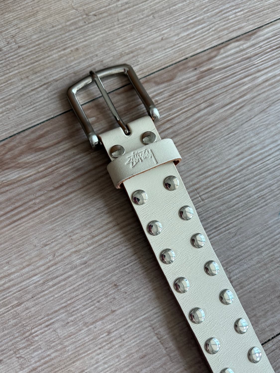 [l/xl] stussy 8 ball belt white 상품이미지1