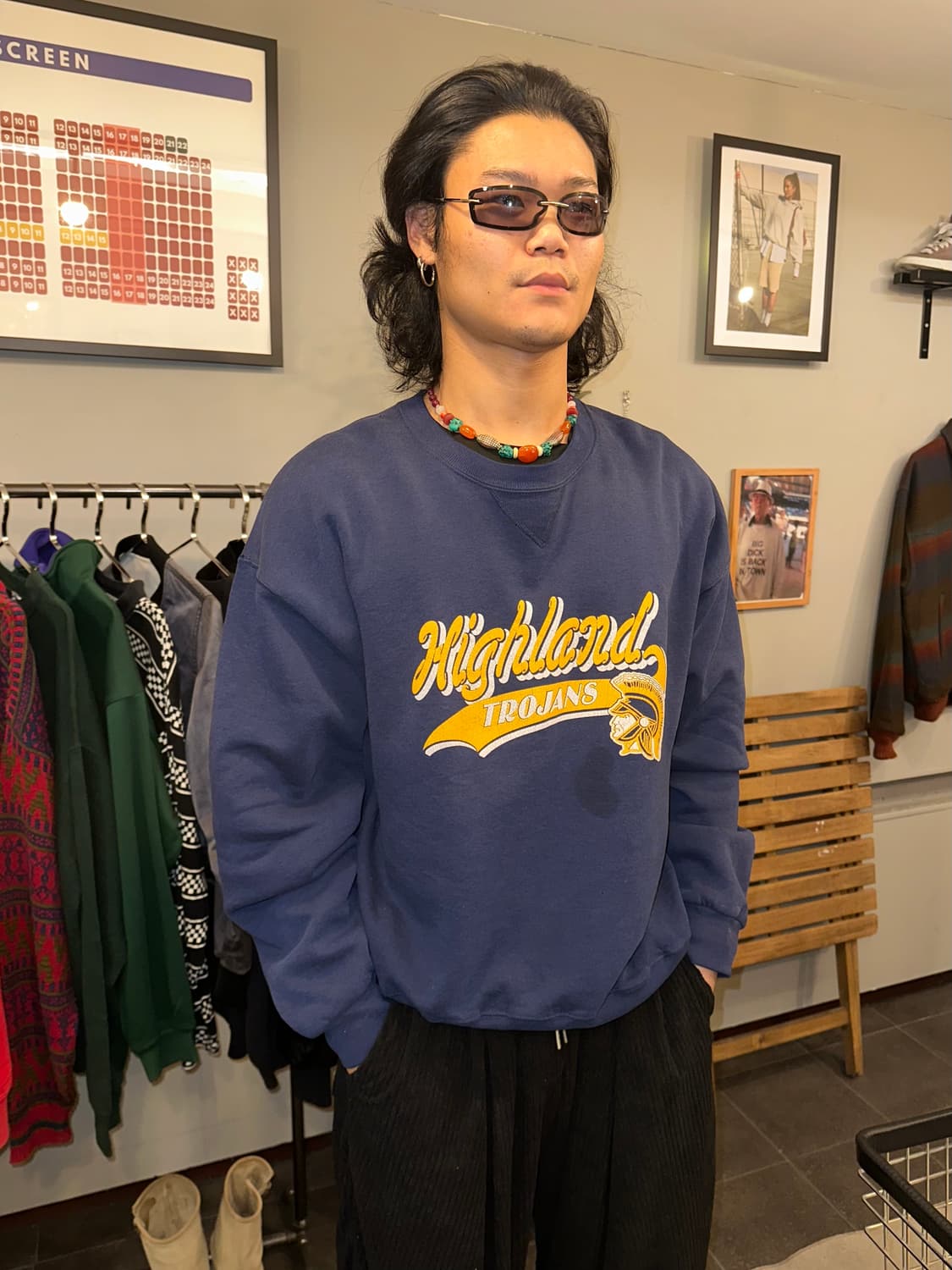 90’s Russell Athletic trojans logo sweat 상품이미지3