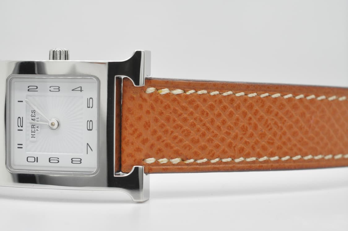 에르메스 H아워 은장 중고명품 손목시계 여성용 PM 사이즈 여성 가죽시계 상품이미지8