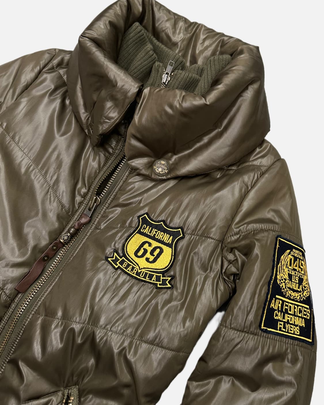 GARULA khaki layered paded jacket 상품이미지3