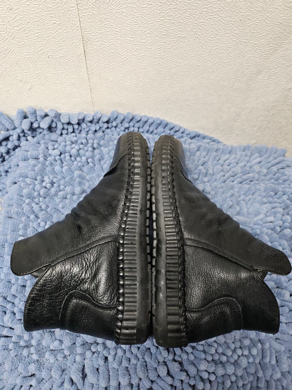 블랙 가죽 앵클 부츠 스타일 여성화  235 상품이미지5