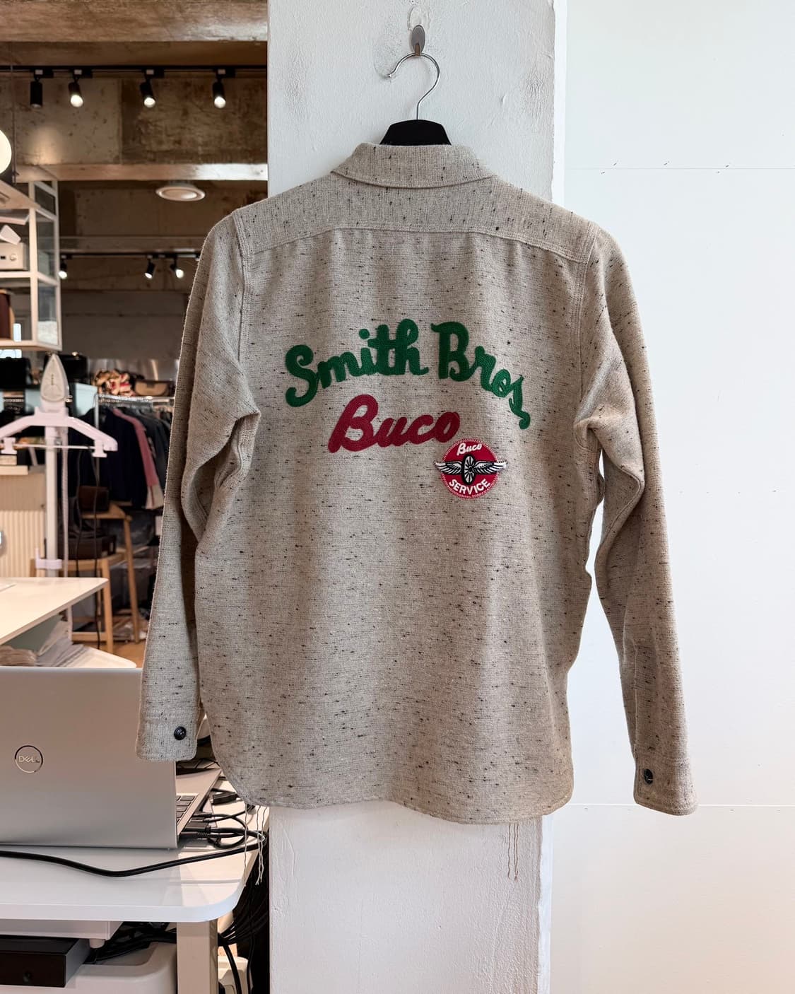 리얼 맥코이 더블 다이아몬드 오트밀 부코 울 워크 셔츠  상품이미지7