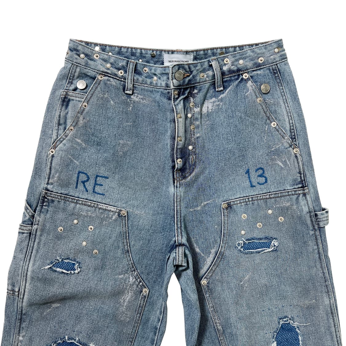 RESURRECITON 13 레저렉션13 더블니 데님팬츠 (M) 상품이미지3