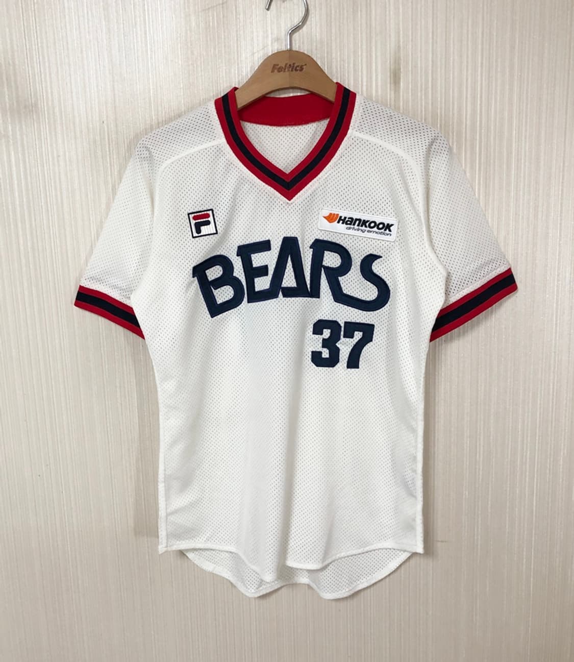 KBO 필라 두산베어스 어센틱 올드 홈유니폼/져지 90 #37 박건우 상품이미지1