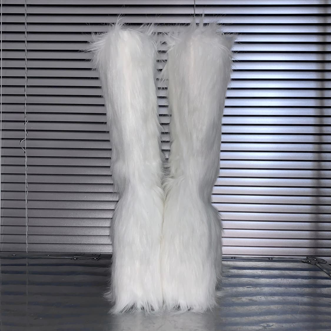 Ellie 플랫폼 화이트 털 스노우 부츠 상품이미지4