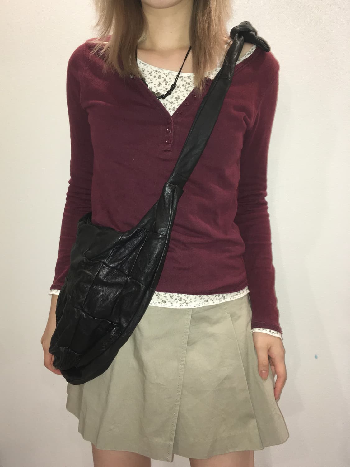 jpn vintage burgundy layered floral long 상품이미지2