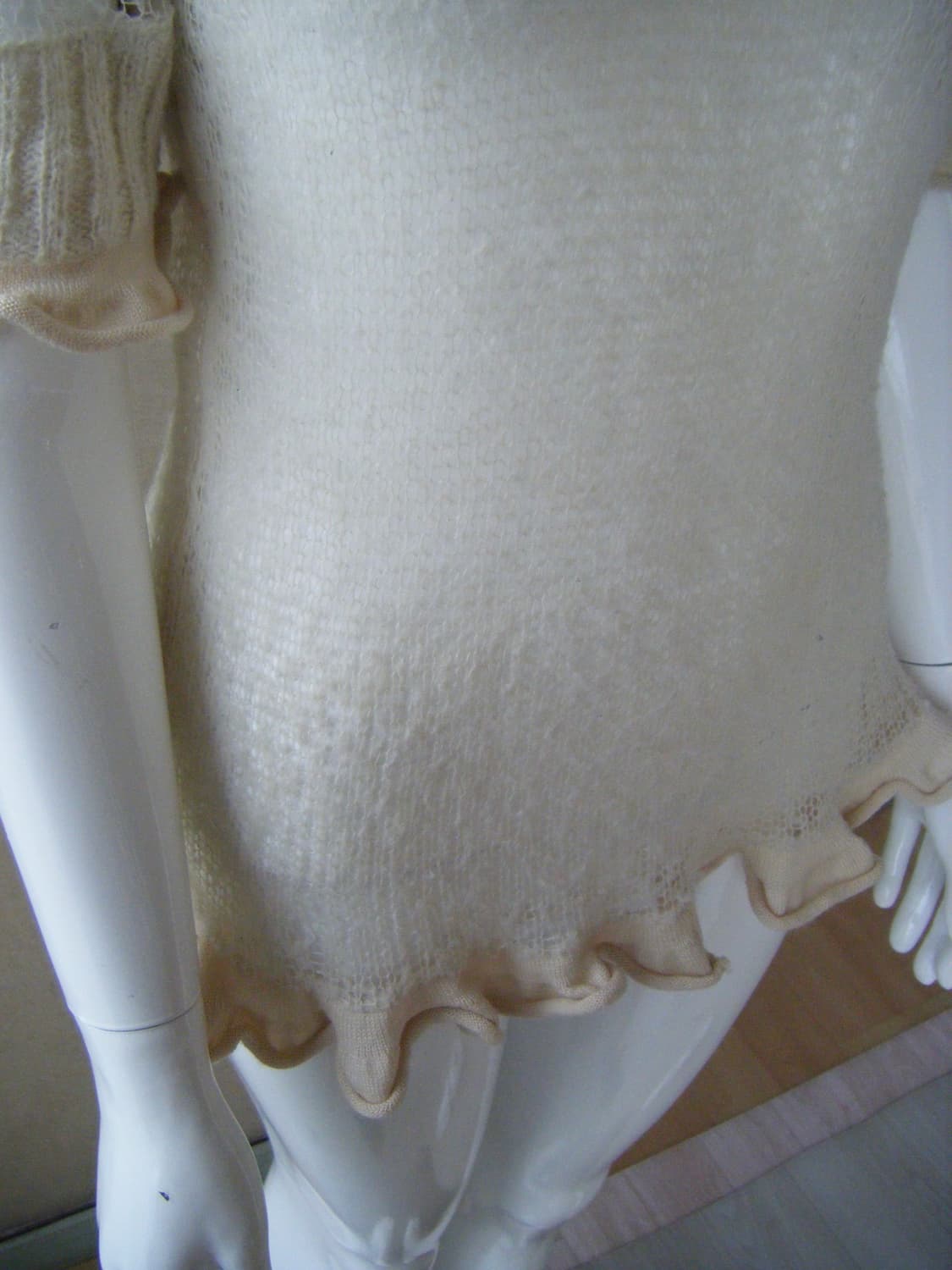 [Johanna.ho] Sheer Ruffle Knit Top 상품이미지4