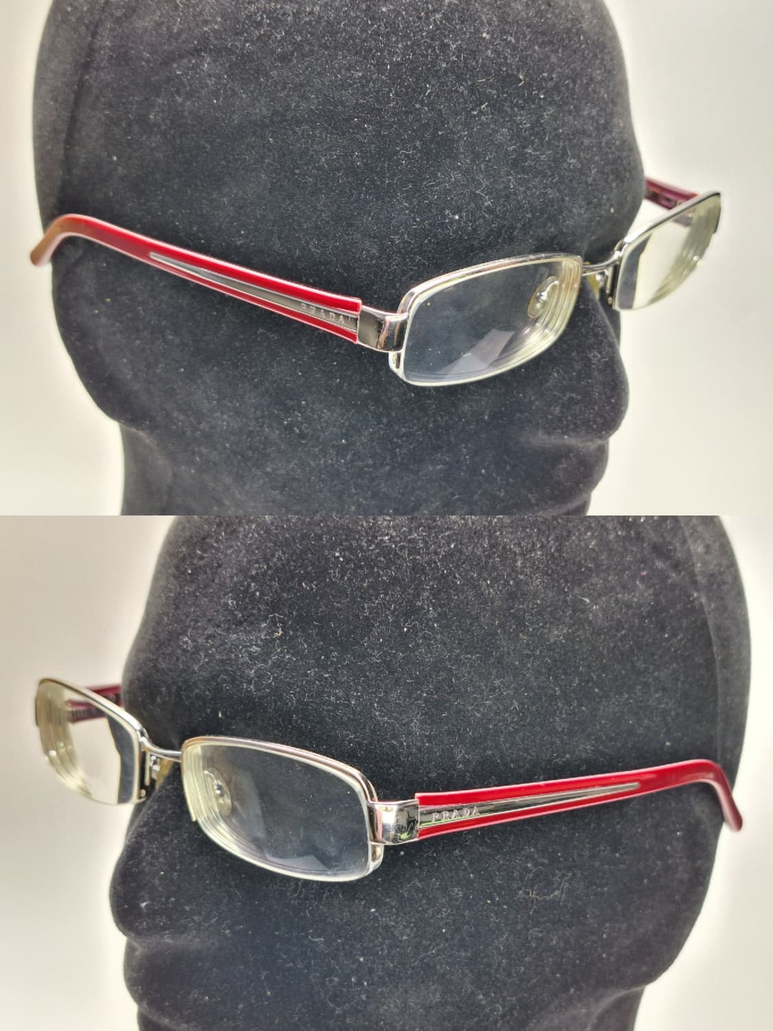00s 빈티지 이탈리아제 프라다 PRADA VPR 691 반무테 안경테 상품이미지8