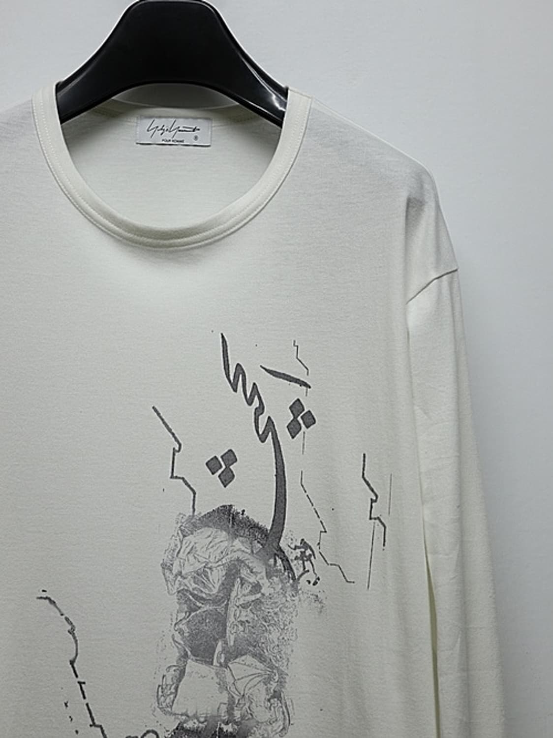 새상품 요지야마모토 30/1코마 천축 화이트 롱슬리브 3size 상품이미지1