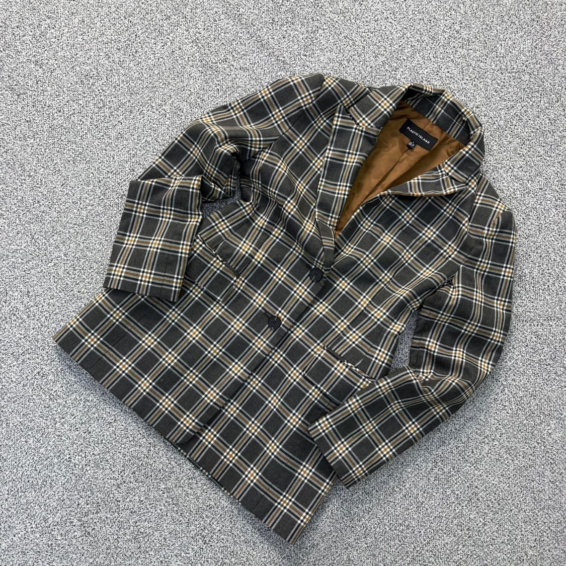 S 플라스틱아일랜드 여성 체크 자켓 0401J 상품이미지1