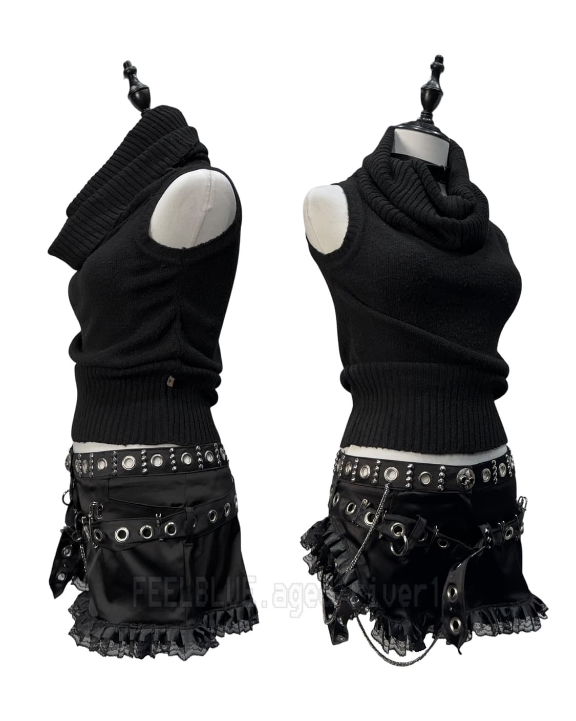 MORGAN Kint Leopard Fur Jacket 2pcs Set 상품이미지9