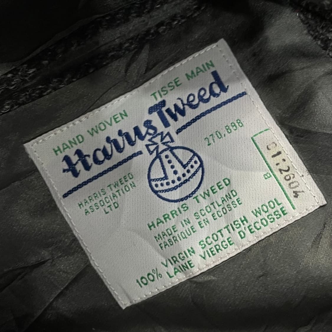 100 캐나다 빈티지 해리스 트위드 헤링본 블레이저 자켓  상품이미지4