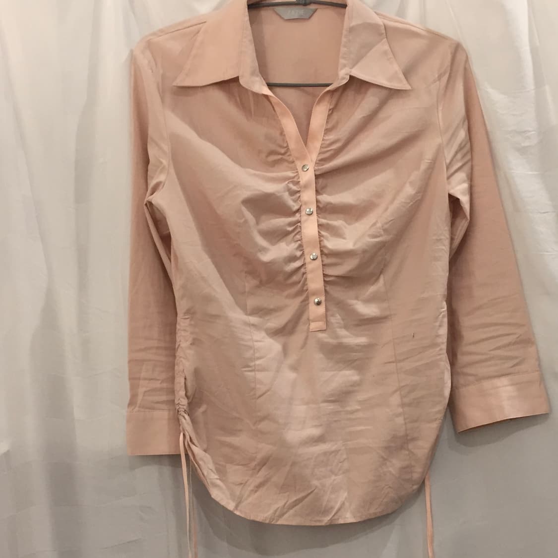 JPN Vintage 히메갸루 로걀 셔링 글램핏 블라우스 상품이미지3