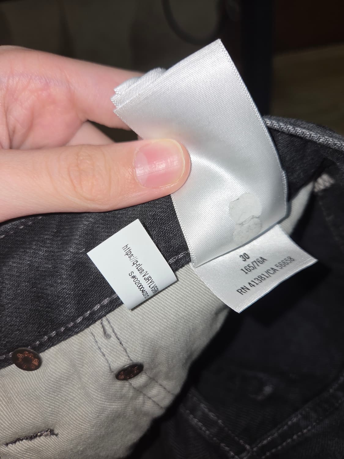 폴로 데님 흑청 스트레이트핏 상품이미지6