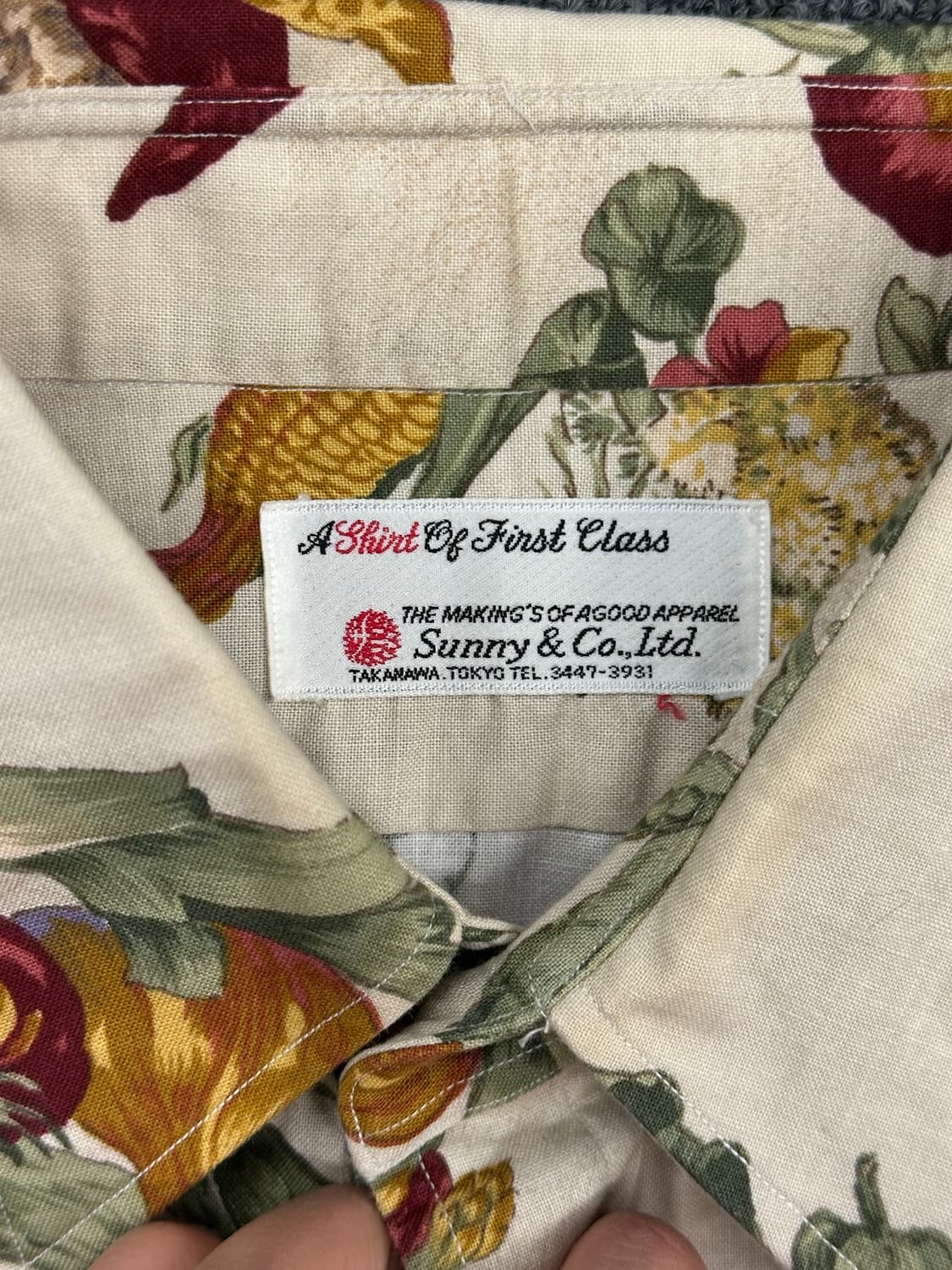 OS)빈티지 웨스턴 베지터블 패턴 셔츠 상품이미지6